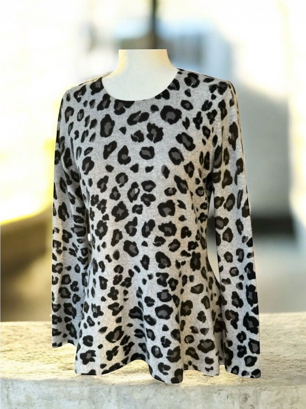 Saks Fifth Avenue Cashmere Sweater Animal Print
